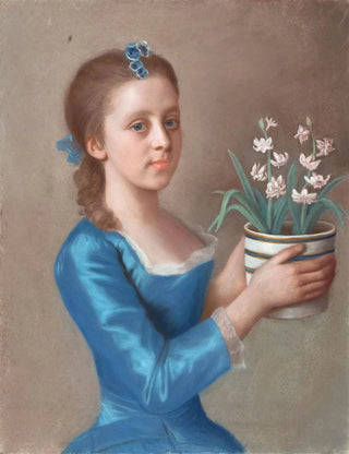 JeanEtienne Liotard - Young Girl Holding a Pot of Hyacinths.webp