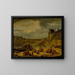La Grande Galerie du Louvre and the Pont Royal seen from the port Saint-Nicolas - Jean-François Depelchin — framed artwork on a wall