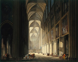 Interior view painting of Notre-Dame - Jean-François Depelchin — artwork view