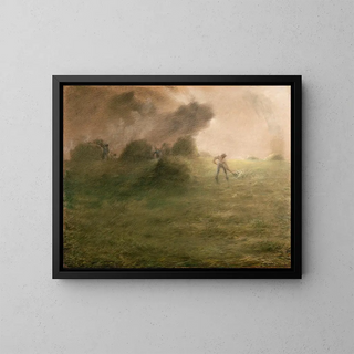 A storm during the mowing - Jean-François Millet — framed artwork on a wall