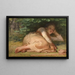 Bergère sleeping in the shade of an oak bush - Jean-François Millet — framed artwork on a wall