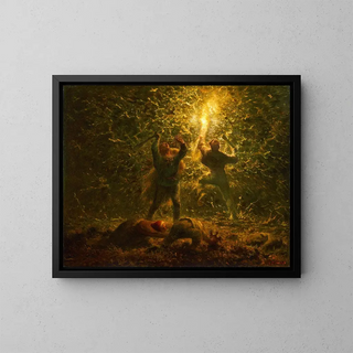 Nids d'oiseaux - Jean-François Millet — framed artwork on a wall