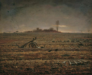 La plaine de Chailly avec herse et charrue - Jean-François Millet — artwork view