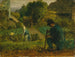 Garden Scene Painting - Jean-François Millet — artwork view