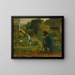 Garden Scene Painting - Jean-François Millet — framed artwork on a wall