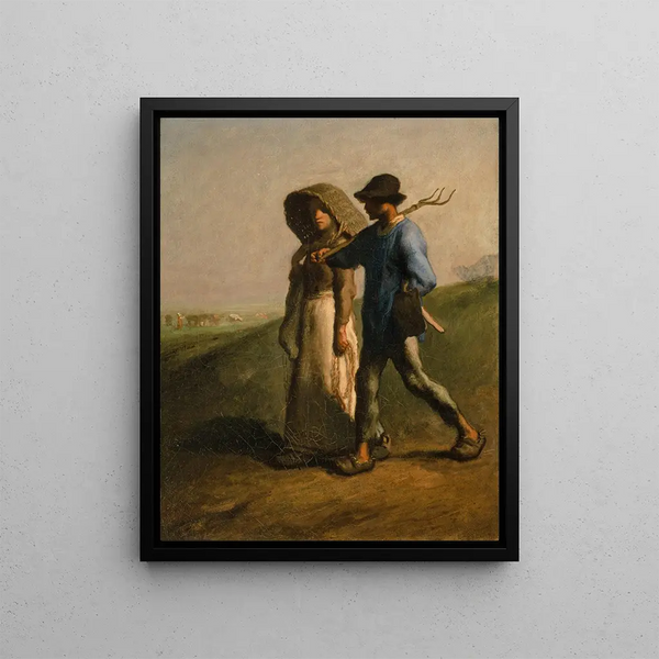 Going to Work - Jean-François Millet — framed artwork on a wall