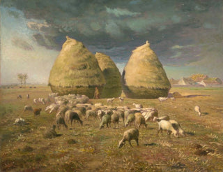 Haystacks in Autumn - Jean-François Millet — artwork view
