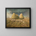 Haystacks in Autumn - Jean-François Millet — framed artwork on a wall