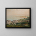 The Sea viewed from the top of the Landemer cliff - Jean-François Millet — framed artwork on a wall