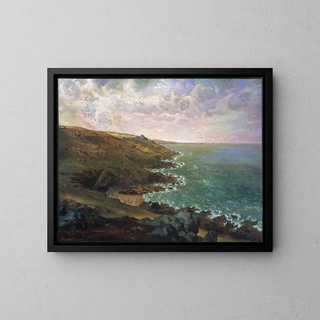 Les falaises de Grville - Jean-François Millet — framed artwork on a wall