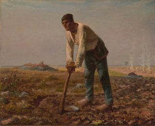 Man with a Hoe - Jean-François Millet — artwork view