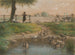 Children of Peasant Farmers at the Pond with Geese - Jean-François Millet — artwork view