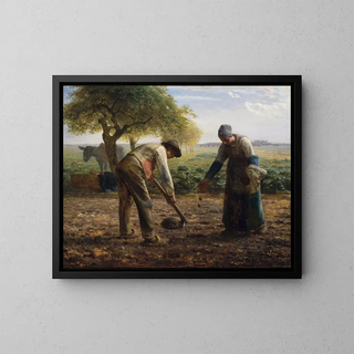 Planters de pommes de terre - Jean-François Millet — framed artwork on a wall