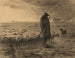 The returning shepherd with his flock - Jean-François Millet — artwork view