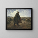 The shepherd guarding his flock - Jean-François Millet — framed artwork on a wall