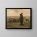 Bergère et son troupeau - Jean-François Millet — framed artwork on a wall