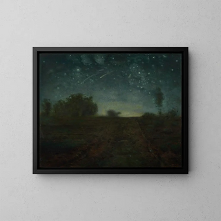 Night Sky Painting - Jean-François Millet — framed artwork on a wall
