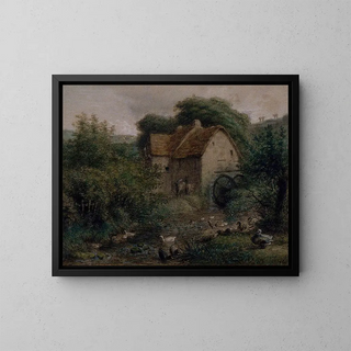 The Old Mill - Jean-François Millet — framed artwork on a wall