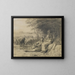 Deux bergères et leur troupeau - Jean-François Millet — framed artwork on a wall