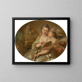 Allegory of Painting - Jean-François de Troy — framed artwork on a wall