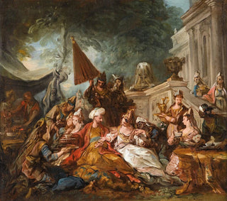 Scene orientale ou le banquet d'Esther - Jean-François de Troy — artwork view