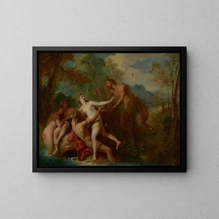 Pan and Syrinx - Jean-François de Troy — framed artwork on a wall