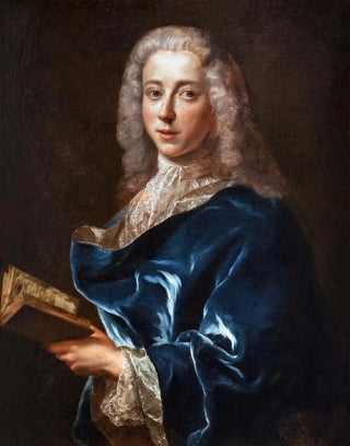 JeanFranois de Troy - Portrait dun homme au manteau bleu tenant un livre.webp