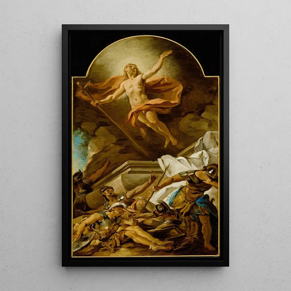 The Resurrection - Jean-François de Troy — framed artwork on a wall