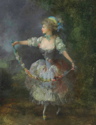 JeanFrdric Schall - A Girl Dancing With A Garland Of Flowers.webp