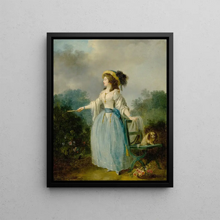JeanFrdric Schall - A Lady In a Garden With Her Dog.webp