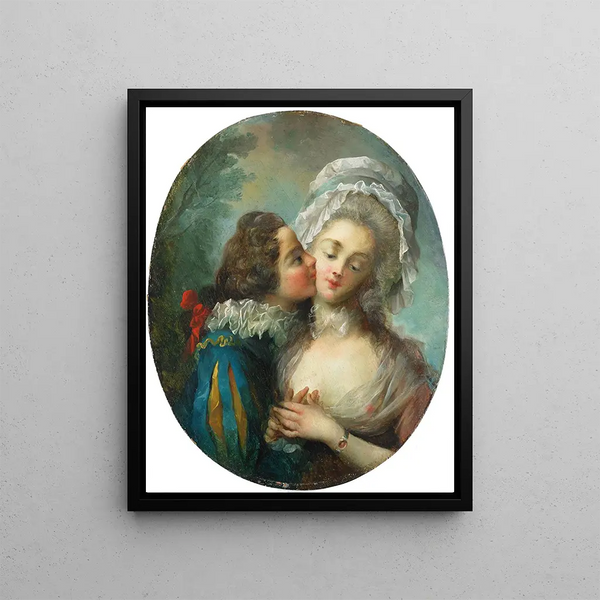 Couples enlacés - Jean-Frédéric Schall — framed artwork on a wall