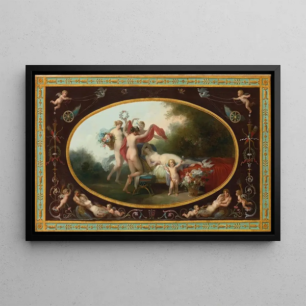 Venus sleeping - Jean-Frédéric Schall — framed artwork on a wall