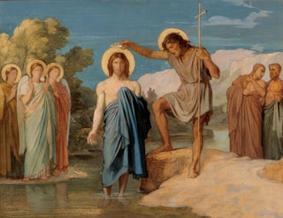 The Baptism of Christ - Jean-Hippolyte Flandrin — artwork view