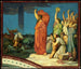 Moses commanding the waters to close over the Egyptian army - Jean-Hippolyte Flandrin — artwork view