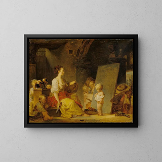 Dites donc, s'il vous plaît - Jean-Honoré Fragonard — framed artwork on a wall