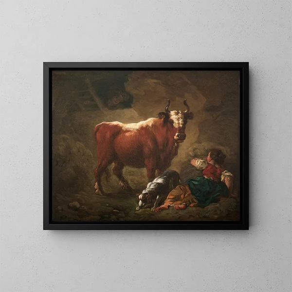 Interior of a Table - Jean-Honoré Fragonard — framed artwork on a wall