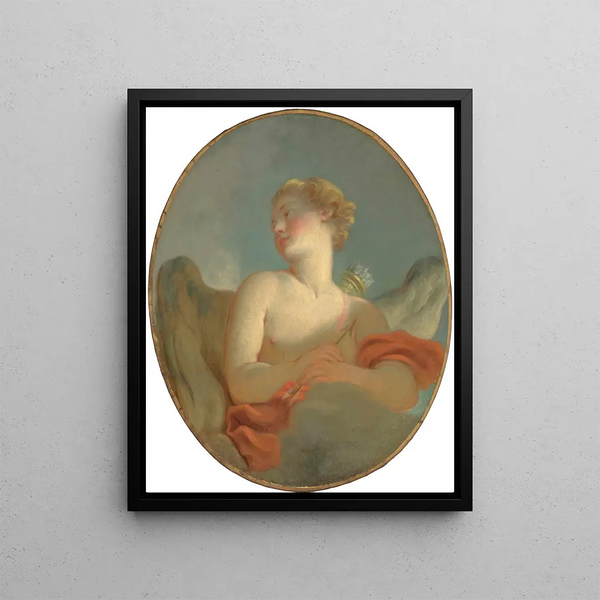 L'Amour would be a portrait of Marie Catherine Colombe 1751-1830 as Cupid - Jean-Honoré Fragonard — framed artwork on a wall