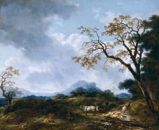 Landscape Painting with Passing Shower - Jean-Honoré Fragonard — artwork view