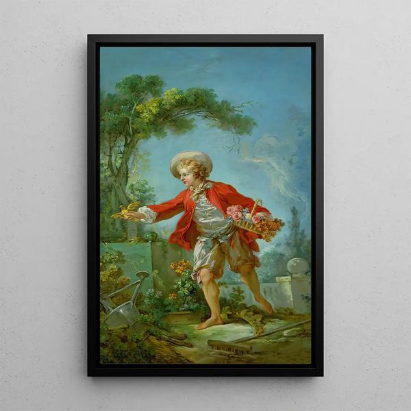 The Gardener - Jean-Honoré Fragonard — framed artwork on a wall