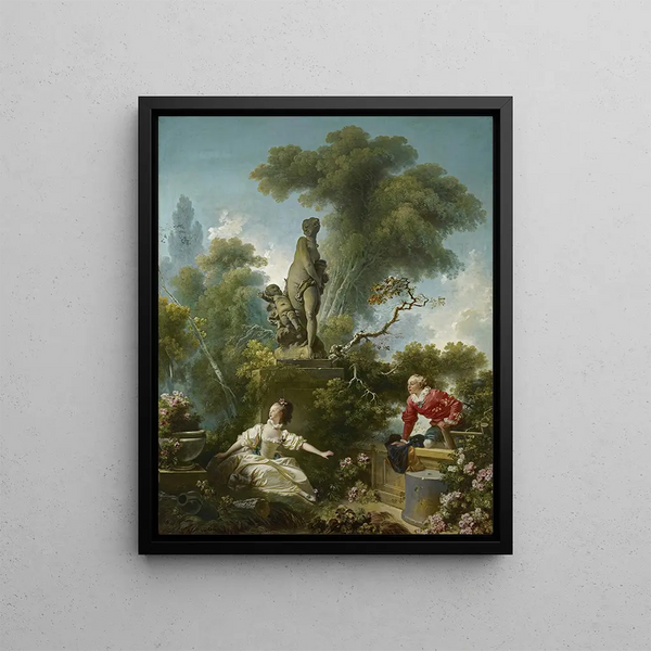The Progress of Love The Meeting - Jean-Honoré Fragonard — framed artwork on a wall