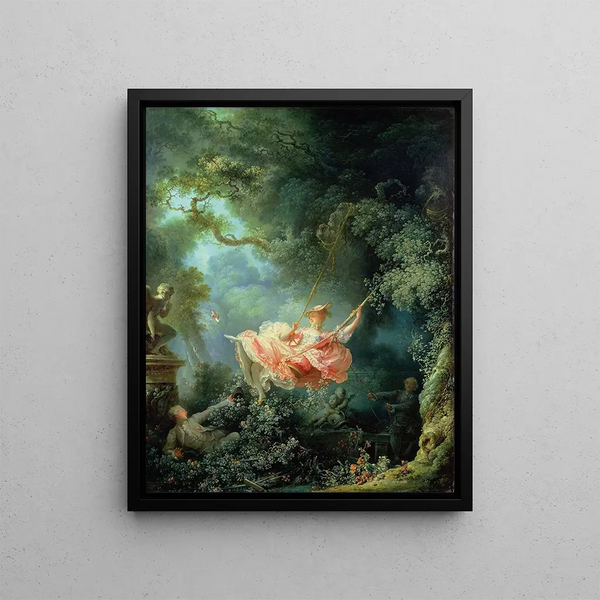 The Swing - Jean-Honoré Fragonard — framed artwork on a wall