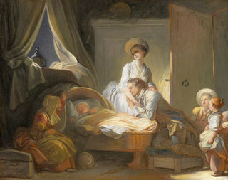 La Visite à la Crèche - Jean-Honoré Fragonard — artwork view