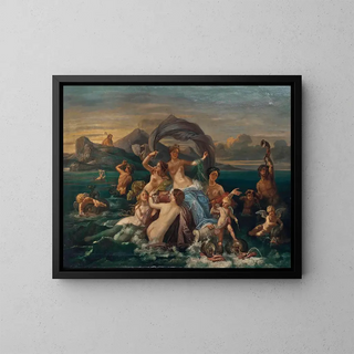 The Triumph of Galatea - Jean-Jacques-François Monanteuil — framed artwork on a wall
