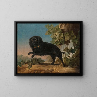Mimi, Madame de Pompadour's favorite dog - Jean-Jacques Bachelier — framed artwork on a wall