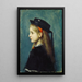 Young Alsatian Girl - Jean-Jacques Henner — framed artwork on a wall