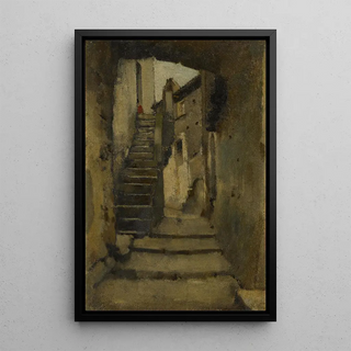 JeanJacques Henner - Escalier dans une ruelle Rome.webp