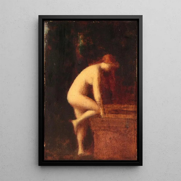 Nymphe - Jean-Jacques Henner — framed artwork on a wall