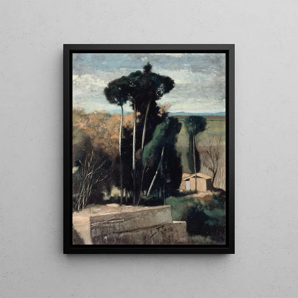 Italian Landscape Painting - Jean-Jacques Henner — framed artwork on a wall