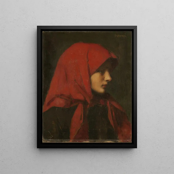 Peasant Painting - Jean-Jacques Henner — framed artwork on a wall