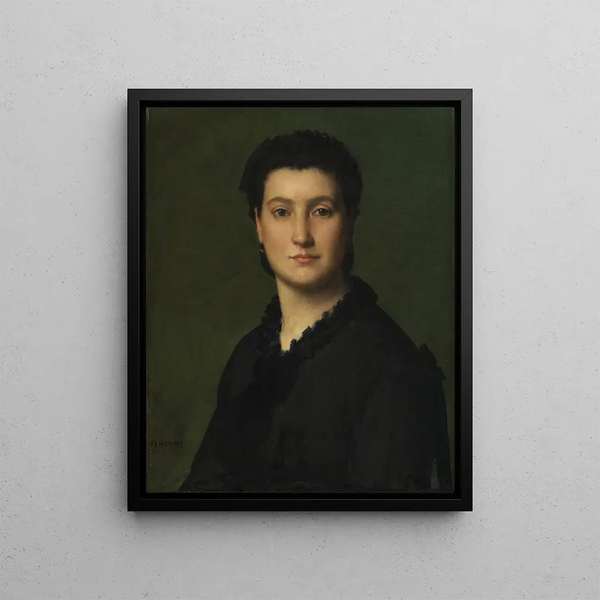 Portrait of a Woman (Case Conflict) - Jean-Jacques Henner — framed artwork on a wall